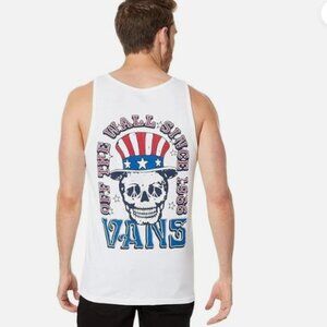 Vans SKULL Men's Tank Top (White) Size Small